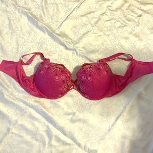 42D HOT Pink Embellished Bra by Apostrophe